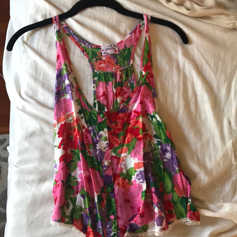 Free people floral crop top
